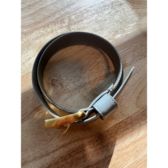 Liz Claiborne Black Leather Gold Buckle Belt Size Small JL - Picture 1 of 11